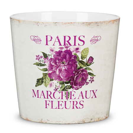 Masca ghiveci Scheurich Paris Fleurs, ceramica, multicolor, 1.5 l, diametru 13 cm, 12 cm
