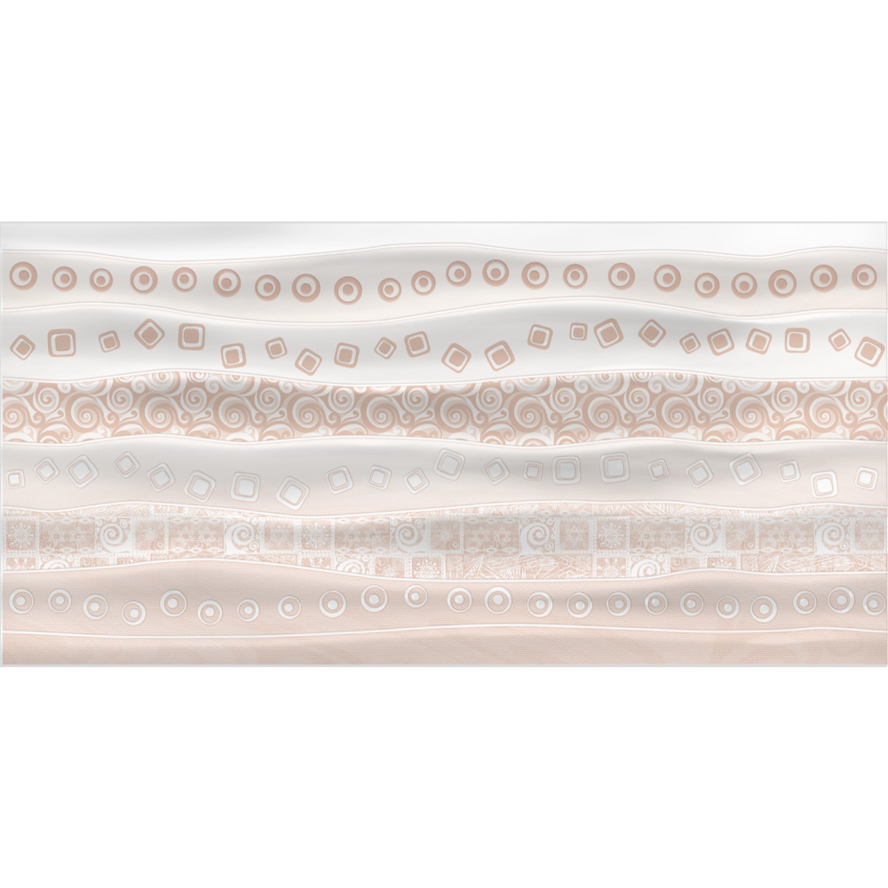 Faianta Kai Ceramics Celine Waves, finisaj lucios, bej, model ondulat, 30 x 60 cm Bej