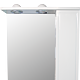 Oglinda cu dulap de baie Sanitop Abby, PAL/MDF, alb, 540 x 160 X 677 mm