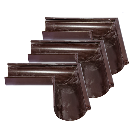Coltar exterior tip 2, jgheab 125mm, culoare: maro RAL 8017, Novatik Ronda