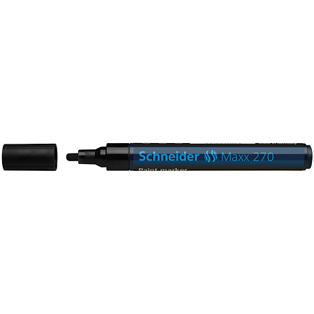 Marker permanent Schneider 270 varf rotund, 3 mm, cu vopsea neagra