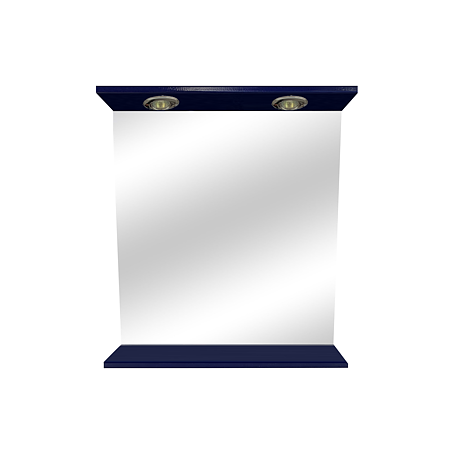Set mobilier baie Florenta Sanitop, baza/lavoar/oglinda, albastru, 600 x 435 x 810 mm