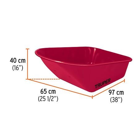 Roaba profesionala Truper, anvelopa pneumatica, cadru tubular, 100 l