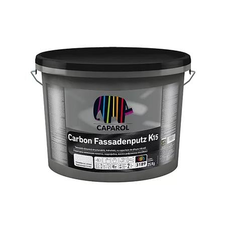 Tencuiala decorativa siliconica Caparol Carbon-Fassadenputz K15, structura bob langa bob, granulatie 1.5 mm, exterior, alb, 25 kg