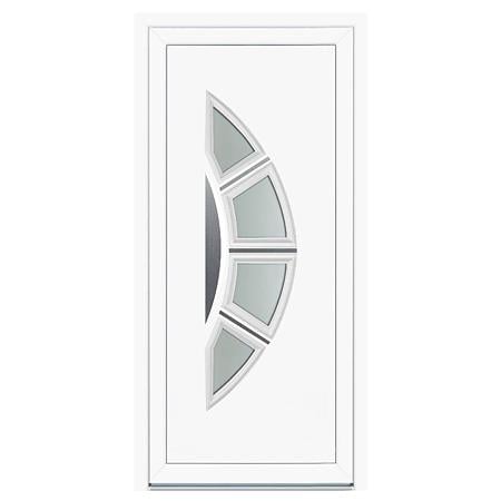 Usa PVC pentru intrare KT35, alb, 98 x 200 cm, 5 camere, dreapta