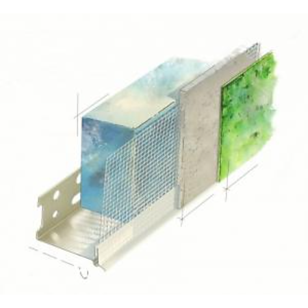 Profil PVC cu picurator pentru soclu 2.5 m