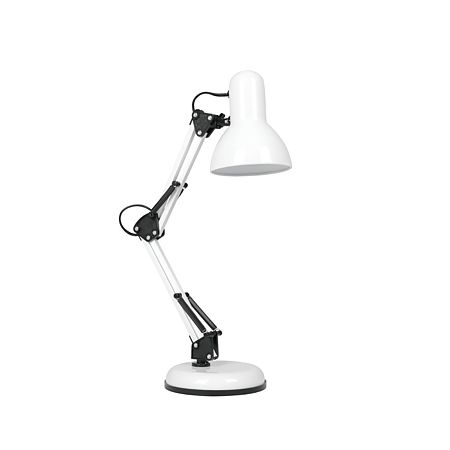 Lampa birou Colinezza, halogen, metal, 1 x E14, alb si negru, 53 x 15.5 cm