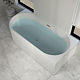 Cada baie freestanding Bali Sanotechnik, montaj dreapta, acryl, ovala, alb, 170 x 80 x 56 cm