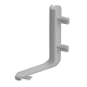 Colt exterior 90 grade pentru profil aluminiu LB (tip Gola) - L, plastic, gri