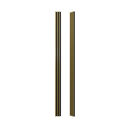 Panou decorativ Linea Slim, 3 lamele, MDF, auriu/negru, interior, 265 x 15 cm