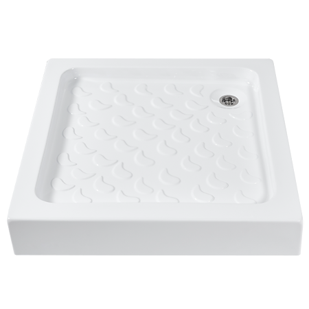  Cada dus Fibrocom Mercur, acril, patrata, 90 x 90 x 14 cm