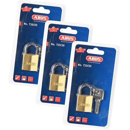 Lacat din alama, Abus 720, l 30mm, 2 chei cu amprenta