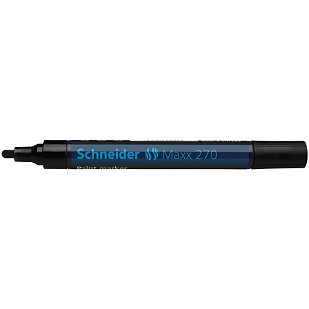 Marker permanent Schneider 270 varf rotund, 3 mm, cu vopsea neagra