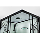 Cabina de dus Sanotechnik Deco Black 2, dreptunghiulare, sticla 5 mm, Easy-Clean, profile aluminiu negre mate, cu hidromasaj, 120 x 80 x 215 cm