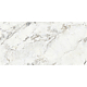 Gresie portelanata interior/exterior Thassos, rectificata, lucioasa, PEI 4, alb, aspect marmura, 60 x 120 cm