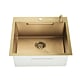 Chiuveta bucatarie Sandonna Handmade HD5550, inox auriu, 1 cuva, 50 x 55 cm