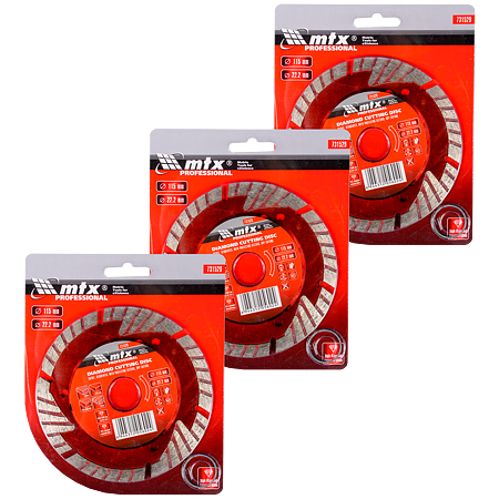 Disc diamantat taiere uscata MTX Professional, 115 x 22.2 mm