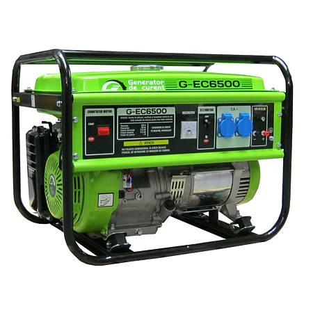 Generator curent electric GreenField G-EC6500, 5,5 kW, 2 x 16A/230 Schuko, capacitate rezervor 15 l