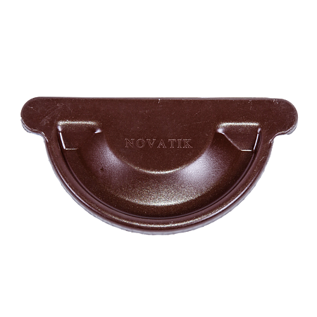 Capac jgheab metalic Novatik Ronda, 150 mm, maro RAL 8017