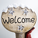Decoratiune gnom Welcome, iluminare LED, 45.5 cm