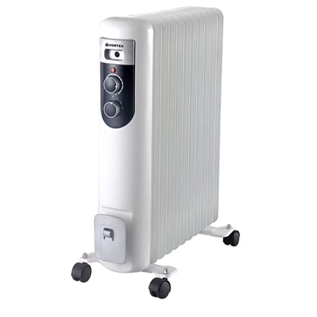 Calorifer electric cu ulei Vortex 4220, 9 elementi, 2000 w, alb, 42 x 23 x 60 cm