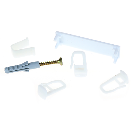 Set accesorii pentru sina perdea si draperie, plastic, alb, 3,5 m Set accesorii pentru sina perdea si draperie, plastic, alb, 3,5 m