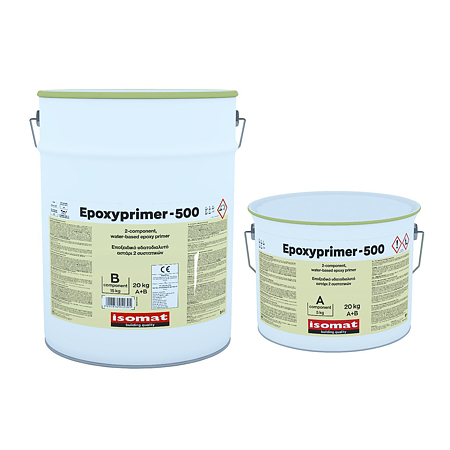 Grund expoxidic bicomponent Isomat Epoxyprimer 500, interior/exterior, galben, 20 kg