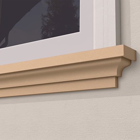Solbanc decorativ din polistiren EPS laminat cu rasina FP206, 120 x 81 x 2000 mm