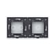 Panou intrerupator simplu + dublu Livolo VL-P701/01-4W, sticla securizata, alb