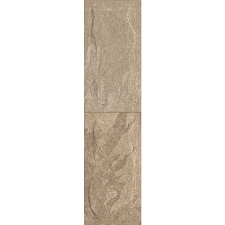Gresie portelanata interior-exterior Kai Ceramics Samos, bej, aspect de piatra, finisaj rustic, 15,5 x 60,5 cm