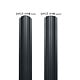 Sipca metalica gard Caretta Vertical Y118, gri RAL 7016, mat structurat, finisaj Fresco Duo, 0.5 mm, 1700 x 118 mm