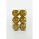 Set 6 globuri de lux, decorative de Craciun, polistiren, auriu, 6 cm