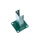 Flansa stalp gard, otel, verde, dreptunghiular, 60 x 40 mm
