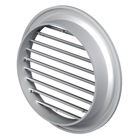 Grila ventilatie rotunda Vents MV125bV, PVC, 125 mm, alb