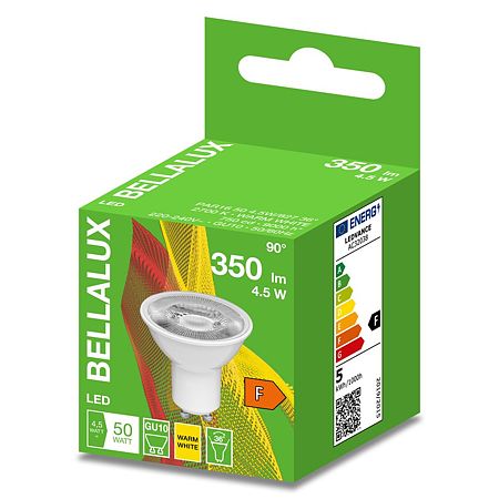 Bec LED Bellalux PAR16, spot, GU10, 4.5 W, 350 lm, lumina calda 2700 K
