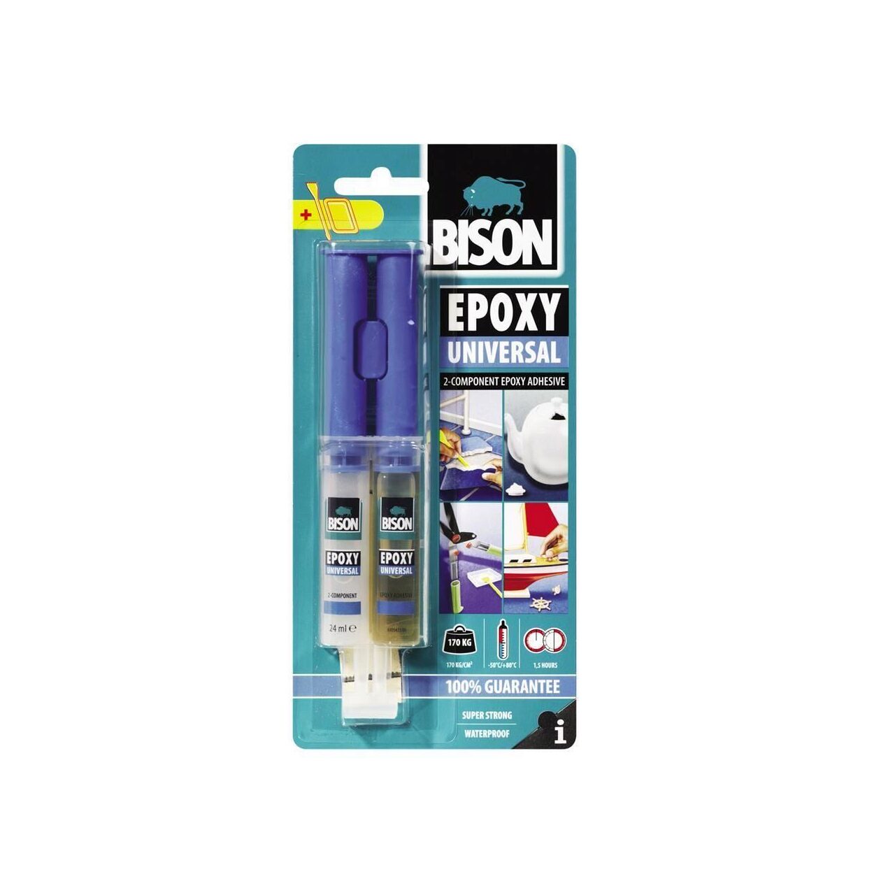 Adeziv epoxidic bicomponent universal BISON Epoxy Universal, 2 x 12ml