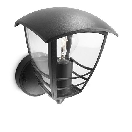 Aplica exterior Philips Creek negru, 1 x 60W, 23.5 cm