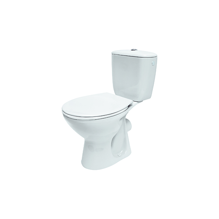 Set WC Cersanit Ice, ceramica, alb, evacuare laterala, max. 6 l, 75 x 64.5 x 37.5 cm