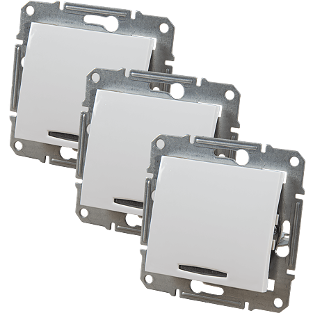 Intrerupator cu revenire si LED Sedna, Schneider SDN1600121, alb