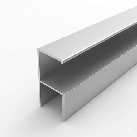 Profil aluminiu tip maner Y, anodizat mat, fara perie, 2.5 m
