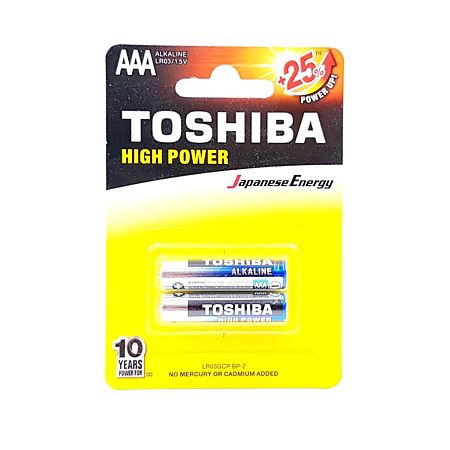 Baterii Toshiba High Power, alcaline, AAA/R3, blister 2 bucati