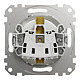 Priza schuko simpla Schneider Sedna SDD111021, incastrata, contact de protectie, alb