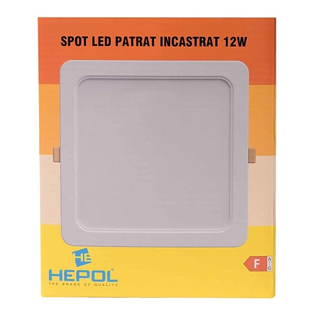 Spot LED incastrat Hepol, temperatura ajustabila, 12 W, alb 