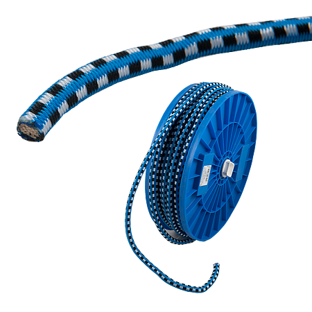 Franghie elastica din fibra de cauciuc, albastru negru, 10 mm