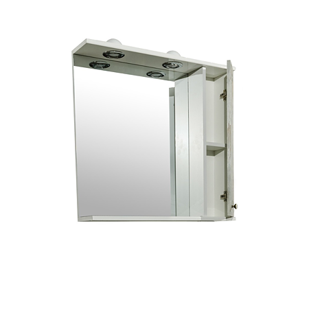 Oglinda cu dulap Sanitop Rustik Antik, MDF/PAL, alb patinat, 700 x 720 x 185 mm