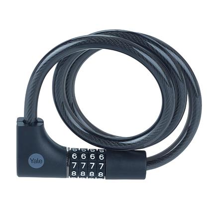Cablu antifurt bicicleta, Yale, cu cifru si cheie, 100 cm