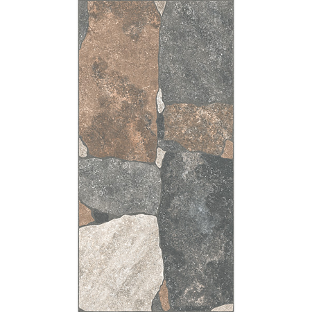 Gresie portelanata exterior Kai Roccia Mix, multicolor, aspect de piatra, finisaj mat, 60 x 30 cm