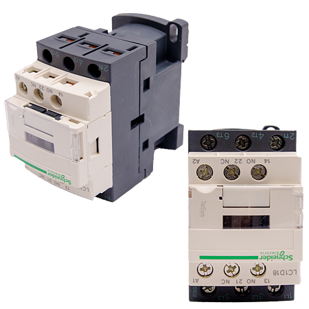 Contactor TeSys D, Schneider LC1D18P5, 3P 18A, AC-440V - aux 1NO+1NC - 230V