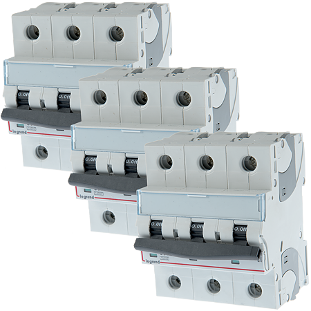 Disjunctor DX3 10000 Legrand 408662, 3P, 80A