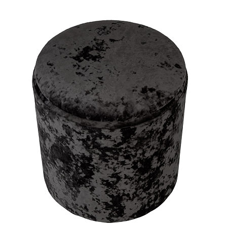 Taburet Nadia, catifea negra E01, cu spatiu depozitare, rotund, 37 x 37 x 42 cm Taburet Nadia, catifea negra E01, cu spatiu depozitare, rotund, 37 x 37 x 42 cm